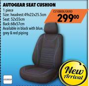 Autogear 1 Piece Seat Cushion CS10BKBL/GR/RD