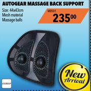 Autogear Massage Back Support 44x43cm MBS01