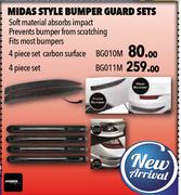 Midas Style 4 Piece Bumper Guard Sets (Carbon Surface) BG010M