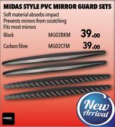 Midas Style PVC Mirror Guard Sets (Black) MG02BKM