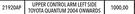 Aplus Suspension For Upper Control Arm Left Side For Toyota Quantum 2004 Onwards 21920AP