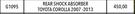 Monroe Rear Shock Absorber For Toyota Corolla 2007-2013 G1095