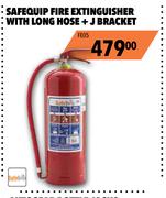 Safequip Fire Extinguisher With Long Hose + J Bracket FE05