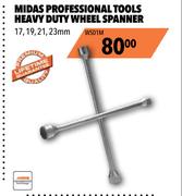 Midas Professional Tools Heavy Duty Wheel Spanner (17, 19, 21 & 23mm) WS01M