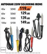 Autogear 220V Soldering Irons 100w S1100