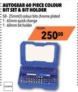 Autogear 60 Piece Colour Bit Set & Bit Holder SD60PC