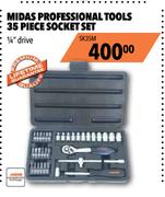 Midas Professional Tools 35 Piece Socket Set SK35M