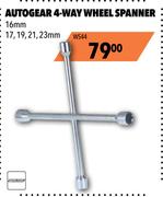 Autogear 4 Way Wheel Spanner (16, 17, 19, 21 &  23mm) WS44