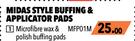 Midas Style Microfibre Wax & Polish Buffing Pads MFP01M