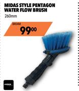 Midas Style Pentagon Water Flow Brush (260mm) BR04M