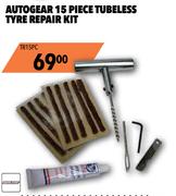 Autogear 15 Piece Tubeless Tyre Repair Kit TR15PC