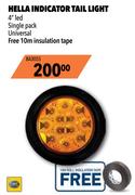 Hella Indicator Tail Light With Free 10m Insulation Tape BA3055