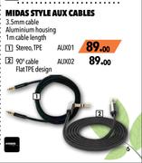 Midas Style Aux Cables Stereo, TPE AUX01