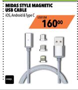 Midas Style Magnetic USB Cable USB10M