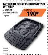Autogear Front Rubber Mat Set With Lip MA24BK/GY