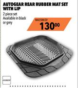 Autogear Rear Rubber Mat Set With Lip MA25BK/GY