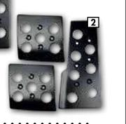 Autogear Black Pedal Pad Sets (Manual) PP07MBK