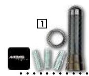 Midas Style Carbon Fibre Antenna (5cm) AE01M