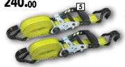 Midas Style Ratchet Tie Down (2 Piece Set) 30mm x 4.3m LH12M-800Kg
