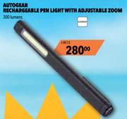 Autogear Rechargeable Pen Light With Adjustable Zoom L-WL13