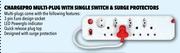 Chargpro Multi-Plug With Single Switch & Surge Protector 8 Way CPE010