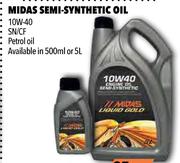 Midas Semi Synthetic 10W-40 SN/CF Petrol Oil-5Ltr