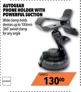 Autogear Phone Holder With Powerful Suction UHM12