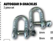 Autogear D-Shackles 2 Piece Set 8mm DS8MM