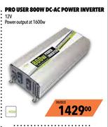 Pro User 800W DC-AC Power Inverter 12V INV800