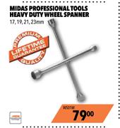 Midas Professional Tools Heavy Duty Wheel Spanner (17, 19, 21, 23mm) WS01M