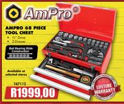 Ampro 68 Piece Tool Chest 1/2" Drive (2 Drawer) TA7112