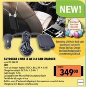 Autogear 3 USB & QC 3.0 Car Charger USB13