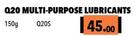 Q20 Multi Purpose Lubricants Q20S-150g