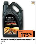 Midas Liquid Gold Multigrade Diesel Oil 15W-40 MI40TD-5Ltr