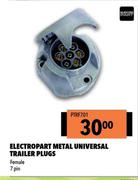 Electropart Metal Universal Trailer Plug (Female 7 Pin) PTRF701