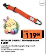 Autogear D-Ring Straps With Hook & Loop LS9D