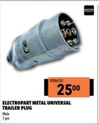 Electropart Metal Universal Trailer Plug (Male 7 Pin) PTRM701