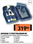 Autogear 17 Piece Tyre Repair Kit TR17PC