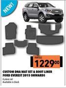 Custom DNA Mat Set & Boot Liner For Ford Everest 2015 Onwards RMFE02