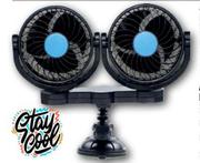 Autogear 12V Plug Single Speed Double Head Car Fan (Stepless Speed Adjusting) CF30112V