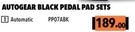 Autogear Black Pedal Pad Sets (Automatic) PP07ABK