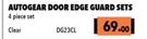 Autogear Door Edge Guard 4 Piece Set Clear DG23CL