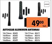 Autogear Aluminium Antennas-Each