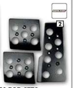 Autogear Black Pedal Pad Sets (Manual) PP07MBK