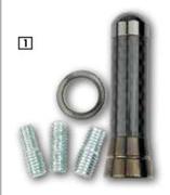 Midas Style Carbon Fibre Antennas 5cm AE01M