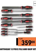 Autogear 12 Piece File And RASP Set F12PC