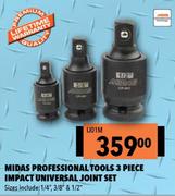 Midas Professional Tools 3 Piece Impact Universal Joint Set IJ01M