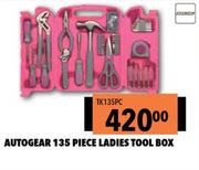 Autogear 135 Piece Ladies Tool Box TK135PC