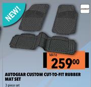 Autogear Custom Cut To Fit Rubber Mat Set MA16