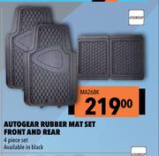 Autogear Rubber Mat Set Front & Rear MA26BK